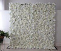 Fournitures de mariage au toucher réel de haute qualité décoration de panneau mural floral toile de fond murale fleur de rose bleue