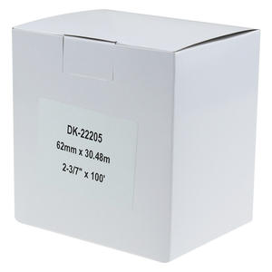 Étiquette thermique adhésive continue de <span class=keywords><strong>bureau</strong></span> <span class=keywords><strong>en</strong></span> <span class=keywords><strong>gros</strong></span> Jumbo 2 3/7 ''X 100 'pour rouleau de papier <span class=keywords><strong>Brother</strong></span> DK-22205 DK22205 62mm - Product Image 2
