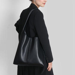 Nuevo Bolso de Hombro de Gran Capacidad para Mujer, a la Moda, de Cuero Genuino, con Cierre de Cordón, Forro de Poliéster, Estilo Vintage, Bolso Tote Individual - Product Image 3