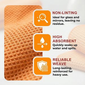 Ensemble de torchons en microfibre écologiques à séchage rapide 40x60cm avec super absorption d'eau pour le nettoyage de la vaisselle, de la cuisine et des vitres - Product Image 3