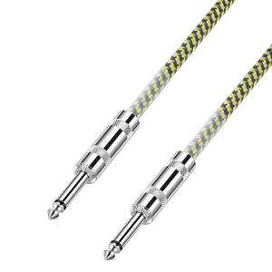 Câble de guitare électrique robuste Cordon audio mono TS de 6.35mm avec suppression du bruit-3/6/10 mètres pour ampli <span class=keywords><strong>basse</strong></span> et pédalier - Product Image 5