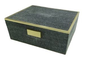 DAPHOCO Organisateur de bijoux de voyage personnalisé avec logo, en velours et similicuir shagreen, boîte à bagues, fermeture éclair, pour colliers et cosmétiques 0004L Binh Duong - Product Image 4