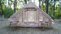 Tente gonflable entièrement automatique pour l'extérieur, 5-8 personnes, camping quatre saisons, tissu Oxford PVC, imperméable, coupe-vent, portable, sans installation