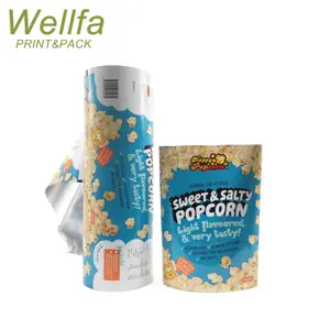 Custom Printed Pet Aluminum Foil Food Packaging Sachet Roll Taro Popcorn Packaging Laminated Material Plastic Film