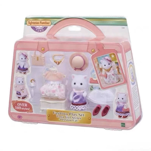 <span class=keywords><strong>Sylvanian</strong></span> Families - Ensemble de jeu mode <span class=keywords><strong>Chat</strong></span> Persan, Série Fille de la Ville, Poupée animale floquée avec robe, chapeau et sac à main - Product Image 3