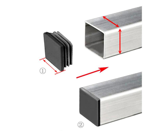 Type intérieur embouts de prise carrée ronde en plastique de <span class=keywords><strong>PVC</strong></span> pp pour la tuyauterie carrée, embout de <span class=keywords><strong>tube</strong></span> - Product Image 4