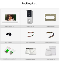 Waterdichte villa video deurtelefoon voor thuis, 4-draads Tuya 7 inch touchscreen HD deurbel met roestvrijstalen behuizing