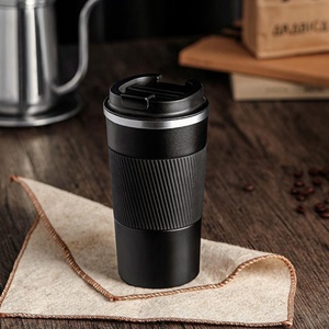 NEW 316 Stainless Steel <b>Double</b> <b>Wall</b> Vacuum Flask Reusable Coffee <b>Mug</b> Office Cup 24hrs Thermal Insulation 510ML Eco-Friendly Lid - Product Image 2
