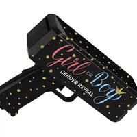 Pistolet à confettis pour révélation de sexe pour garçons ou filles Baby shower avec des confettis colorés et un canon Pistolet à eau pour révélation de sexe
