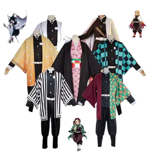 Demon Slayer Tomioka Giyuu <span class=keywords><strong>Cosplay</strong></span> Kanae Doma adulto <span class=keywords><strong>Tanjiro</strong></span> Nezuko niños ropa Anime disfraz conjunto completo con trajes capa - Product Image 4