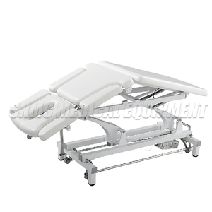 เตียงตรวจโรคแบบมืออาชีพพร้อมที่นอน PU และที่วางเท้าสแตนเลส พร้อ<span class=keywords><strong>ม</strong></span>ฟังก์ชั่นปรับเอียง ควบคุมด้วย<span class=keywords><strong>ม</strong></span>ือและเท้า - Product Image 3