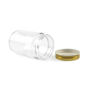 Conservazione della cucina 380ml barattolo di vetro trasparente dritto tondo largo bocca barattolo inscatolamento con coperchio - Product Image 3