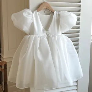 Çocuk moda stil 1-7 yıl yaz fabrika yapımı şal payetli tül etek elbise çocuk kız giyim parti çocuk prenses