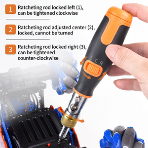 10 In 1 Ratcheting <b>Screwdriver</b> Set 185mm Multi Angle S2 Steel Bits For Diy Repair Tools - Product Image 3