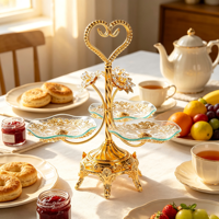 Europese stijl glas keramiek milieuvriendelijke lichte luxe stijl gedroogde fruitplaat high-end woonkamer woondecoratie creatief