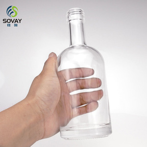 Bouteille en verre de style nordique 375 ml 700 ml 750 ml 1 L pour vodka, whisky, gin, rhum - Product Image 3