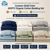 Lit pliable en coton biologique moderne léger en fibres naturelles pures certifié GOTS et approuvé OEKO-TEX 400TC anti-bactérien Cloudland