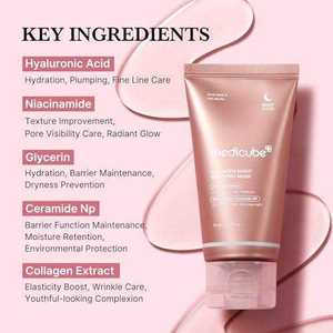 <span class=keywords><strong>Mascarilla</strong></span> Facial Nocturna Medicube 75ml con Cepillo de Gelatina, Antiarrugas, Reafirmante, Hidratante, Iluminadora, con Colágeno - Product Image 2