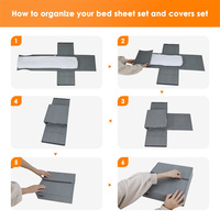 Organisateurs de feuilles de haute qualité housses de couette pliables taies d'oreiller boîte conteneurs carré drap de lit boîte placard organisateur bacs