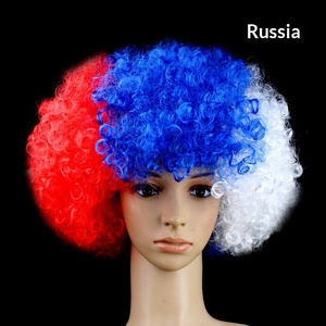 <span class=keywords><strong>Pelucas</strong></span> de <span class=keywords><strong>payaso</strong></span> y africanas baratas para adultos, accesorios de disfraces de discoteca, <span class=keywords><strong>pelucas</strong></span> de cosplay para aficionados al fútbol masculinos y femeninos - Product Image 1