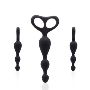 Perline anali con anello di trazione erotico punto G Silicone Plug Sex giocattoli per donne uomini <span class=keywords><strong>massaggio</strong></span> prostatico 3 palle - Product Image 6