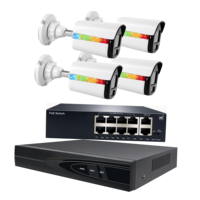 Kit NVR 10 canaux, système de caméra de sécurité, caméra IP PoE 2K 4MP, caméra dôme, vision nocturne H.265, détection de mouvement, audio unidirectionnel, utilisation domestique