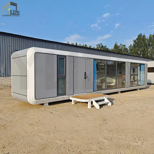 Cabine de luxe en acier préfabriqué, structure écologique, conception personnalisée, aménagement personnalisé, détachable, 40 <span class=keywords><strong>pieds</strong></span>, capsule navale, maison de type Apple pour hôtel - Product Image 2