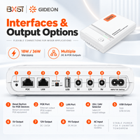 Mini UPS dengan Output POE DC 5V 9V 12V Catu Daya Cadangan Baterai Lithium UPS Tanpa Interupsi untuk Router Modem Kamera CCTV