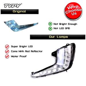 Feux de jour TYPY pour voiture, 1 jeu, feux de brouillard, couvre-phare avec clignotant, style de voiture DRL pour KIA RIO K2 2011 2012 2013 2014 - Product Image 3