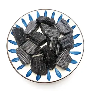 하이 퀄리티 천연 거친 블랙 전기석 향 돌 전기석 원석 도매