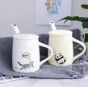 Promoción Regalo Taza de café de lujo Animal durmiendo imagen taza de desayuno de porcelana