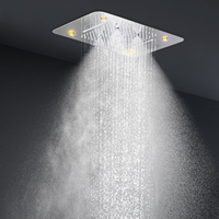 Pomme de douche LED pour salle de bain, haute qualité, plafond, panneau de douche, chute d'eau, robinets colonne de haute qualité