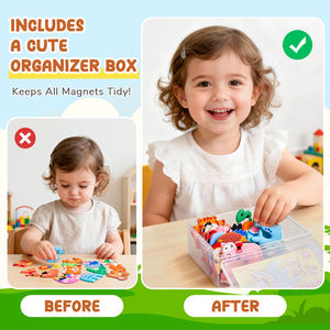 Joycat - Juguetes Educativos Magnéticos para Refrigerador, Creativos, de Dibujos Animados, de PVC Suave, Resistentes al Agua, de Colores Mezclados, con Forma de Letras, para Uso Diario - Product Image 5