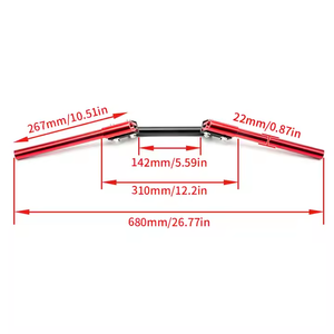 Slke xe máy sửa đổi xe máy hàn rỗng tay lái xe tay ga xe đạp đường phố riêng biệt tay lái - Product Image 6