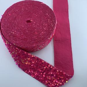 Boca toptan renkli 75mm kadife pullu şerit ev tekstili ve dekore kutuları şerit için uygundur - Product Image 3