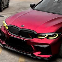 Película Protectora de Pintura para Automóviles TPU Rojo Romani Cromado Satinado Mate, Vinilo PPF Autoadhesivo con Protección Contra Rayones