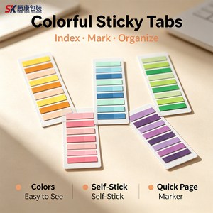 SK Marqueurs de page autocollants colorés, index, organiseurs, blocs-notes - Product Image 1