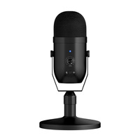 Mikrofon Kondensor USB Berbahan Logam untuk PC/PS4 Gaming Live Streaming Voice-over; Peredam Kebisingan Respon Frekuensi 20Hz-20KHz