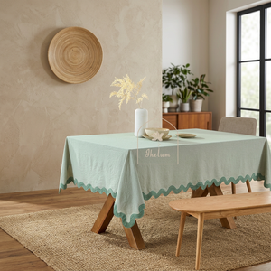Khushboo Cotton Eco-Friendly Luxury Natural Style Floral Print 3mm Home Decoration Wedding Garden Party <b>Table</b> <b>Runner</b> Placemat - Product Image 2
