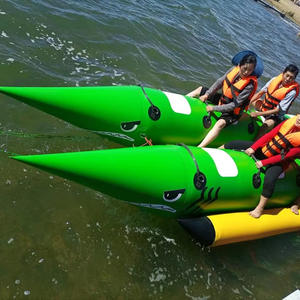 Jeux aquatiques gonflables WINSUN Team Building Dragon Fish Banana Boats pour 6 à 10 passagers, jeux sportifs aquatiques gonflables - Product Image 2