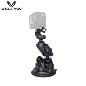 Support de fixation à ventouse pour pare-brise de voiture Velpaw pour caméra d'action GoPro, support de caméra réglable à 360 degrés avec bras en nylon de 6 cm - Product Image 1