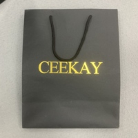 Luxury Paper Shopping Bag Custom Logo High-End Matte Black/White Cardboard Bag with Ribbon Handle Wedding Retail Gift Packaging