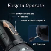 Gobelet de masturbation électrique pour homme, vente en gros, automatique, 10 vibrations et 5 rotations, jouet sexuel en TPE, gobelet d'avion pour masturbateur masculin