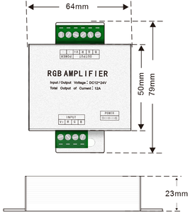 AP-A01 aipin <span class=keywords><strong>RGB</strong></span> <span class=keywords><strong>LED</strong></span> khuếch đại công suất cao 18A DC12/24V 216W/432W tốc độ cao <span class=keywords><strong>LED</strong></span> dải tín hiệu <span class=keywords><strong>Repeater</strong></span> kim loại <span class=keywords><strong>LED</strong></span> khuếch đại công suất - Product Image 2