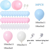 Kit d'arche de ballons rose pastel et bleu pour révélation du sexe des bébés, décorations de fête prénatale, décorations de fête d'anniversaire, globos
