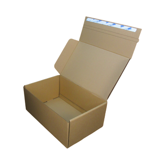 Caja de embalaje personalizada logotipo impreso cartón reciclable cremallera de papel corrugado tira de rasgado caja de envío - Product Image 3