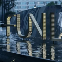 Lettres LED en acier inoxydable avec maille latérale, logo 3D éclairé, enseigne personnalisée, lettres publicitaires extérieures imperméables pour devanture de magasin