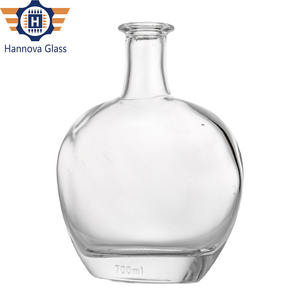 Botella de matraz redondo de estilo nórdico de 700ml para artesanía Gin Whisky Tequila <span class=keywords><strong>Mezcal</strong></span> logotipo personalizado botella de vidrio de espíritu en forma de disco vacío - Product Image 6