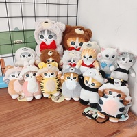 Boneka Hewan Lucu Bergaya Jepang, Hiu Bermata Besar yang Berubah Menjadi Kelinci, Serigala Abu-abu, Beruang Cokelat, Beruang Putih, Liontin Hiasan, Mainan Boneka