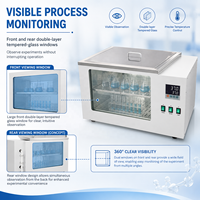 Cenlee Thermostatic Water Bath Dual View LED Display Stainless Steel Circulating Bath untuk Distilasi Pengeringan Konsentrasi Laboratorium